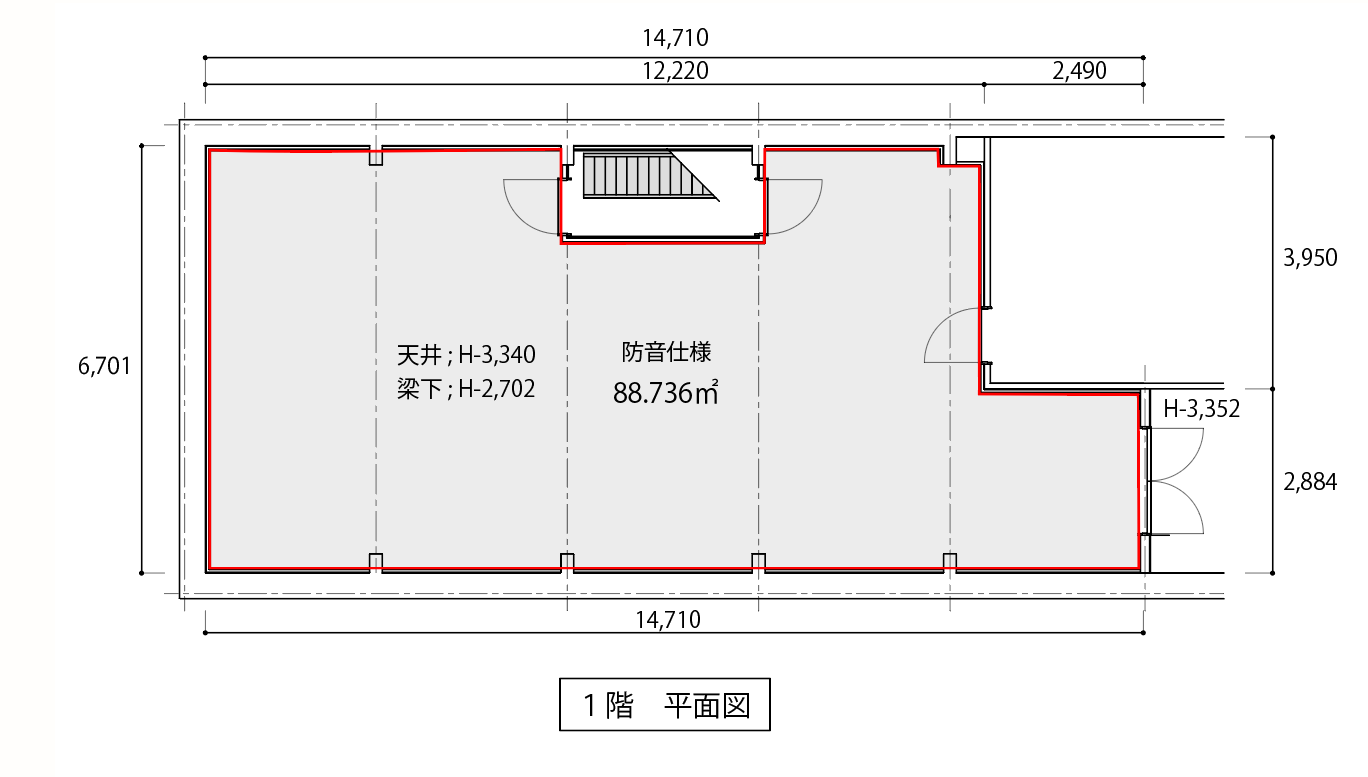 1階平面図（88.736㎡）